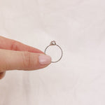 Rose Quartz Silver Ring - Size L 1/2