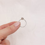 Rose Quartz Silver Ring - Size L 1/2