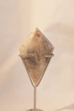 Moonstone Crescent Kite Crystal with Stand • Intuition, Emotional Balance & New Beginnings