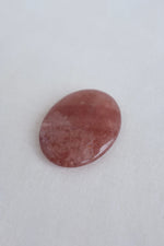 Ethically sourced strawberry quartz touchstone