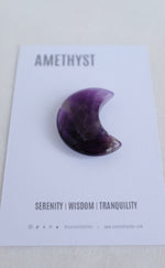 Amethyst crescent moon crystal for intuition