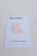 Pink heart-healing moon crystal