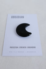 Black obsidian moon crystal for protection