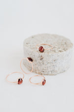 The Flame — Garnet Copper Ring