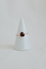 The Flame — Garnet Copper Ring
