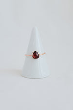 The Flame — Garnet Copper Ring