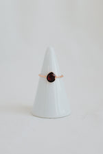 The Flame — Garnet Copper Ring