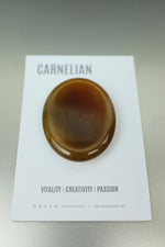 Carnelian Thumb Stone • Creativity, Courage & Stress Relief Crystal