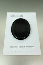 Obsidian Thumb Stone • Protection, Grounding & Stress Relief Crystal