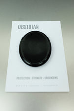 Obsidian Thumb Stone • Protection, Grounding & Stress Relief Crystal