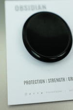 Obsidian Thumb Stone • Protection, Grounding & Stress Relief Crystal