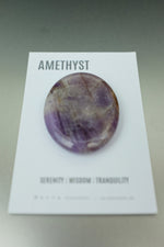 Amethyst Thumb Stone • Anxiety Relief, Clarity & Meditation Tool