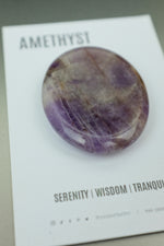 Amethyst Thumb Stone • Anxiety Relief, Clarity & Meditation Tool