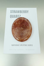 Strawberry Quartz Thumb Stone • Joy, Love & Emotional Grounding Worry Stone