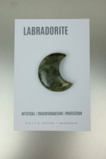 Labradorite Crescent Moon • Intuition, Transformation & Energy Protection