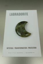 Labradorite Crescent Moon • Intuition, Transformation & Energy Protection