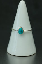 Turquoise Silver Ring - Size S