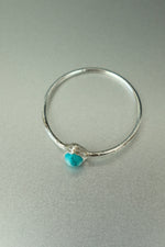 Turquoise Silver Ring - Size S