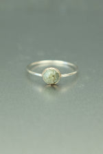 Labradorite Silver Ring - Size R 1/2
