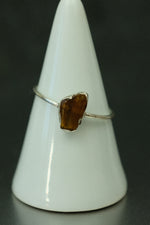 Tigers Eye Silver Ring - Size R