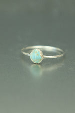 Turquoise Silver Ring - Size R