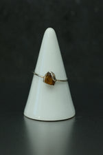 Tiger's Eye Silver Ring - Size R 1/2