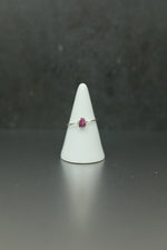 Ruby Silver Ring - Size Q