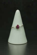 Ruby Silver Ring - Size Q