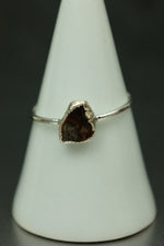 Tigers Eye Silver Ring - Size Q 1/2