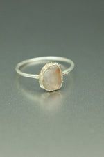 Flower Agate Silver Ring - Size Q 1/2