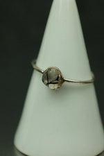 Rutilated Quartz Silver Ring - Size P 1/2