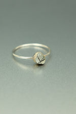 Rutilated Quartz Silver Ring - Size P 1/2