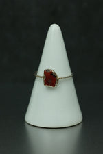Carnelian Silver Ring - Size P 1/2