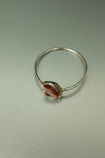 Carnelian Silver Ring - Size P 1/2