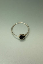 Smokey Quartz Silver Ring - Size N 1/2