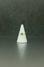 Peridot Silver Ring - Size P 1/2