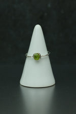 Peridot Silver Ring - Size P 1/2