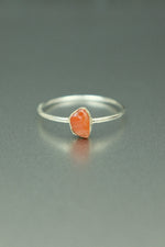 Carnelian Silver Ring - Size O 1/2