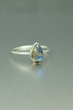 Labradorite Silver Ring - Size O 1/2