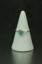 Turquoise Silver Ring - Size O 1/2