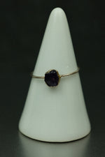 Amethyst Silver Ring - Size O