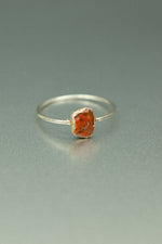 Carnelian Silver Ring - Size N 1/2