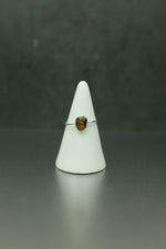 Tigers Eye Silver Ring - Size N