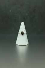 Smokey Quartz Silver Ring - Size N 1/2