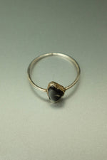 Smokey Quartz Silver Ring - Size N 1/2