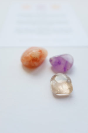 Packet of crystals for strength, featuring a selection of powerful stones to boost resilience and inner fortitude.