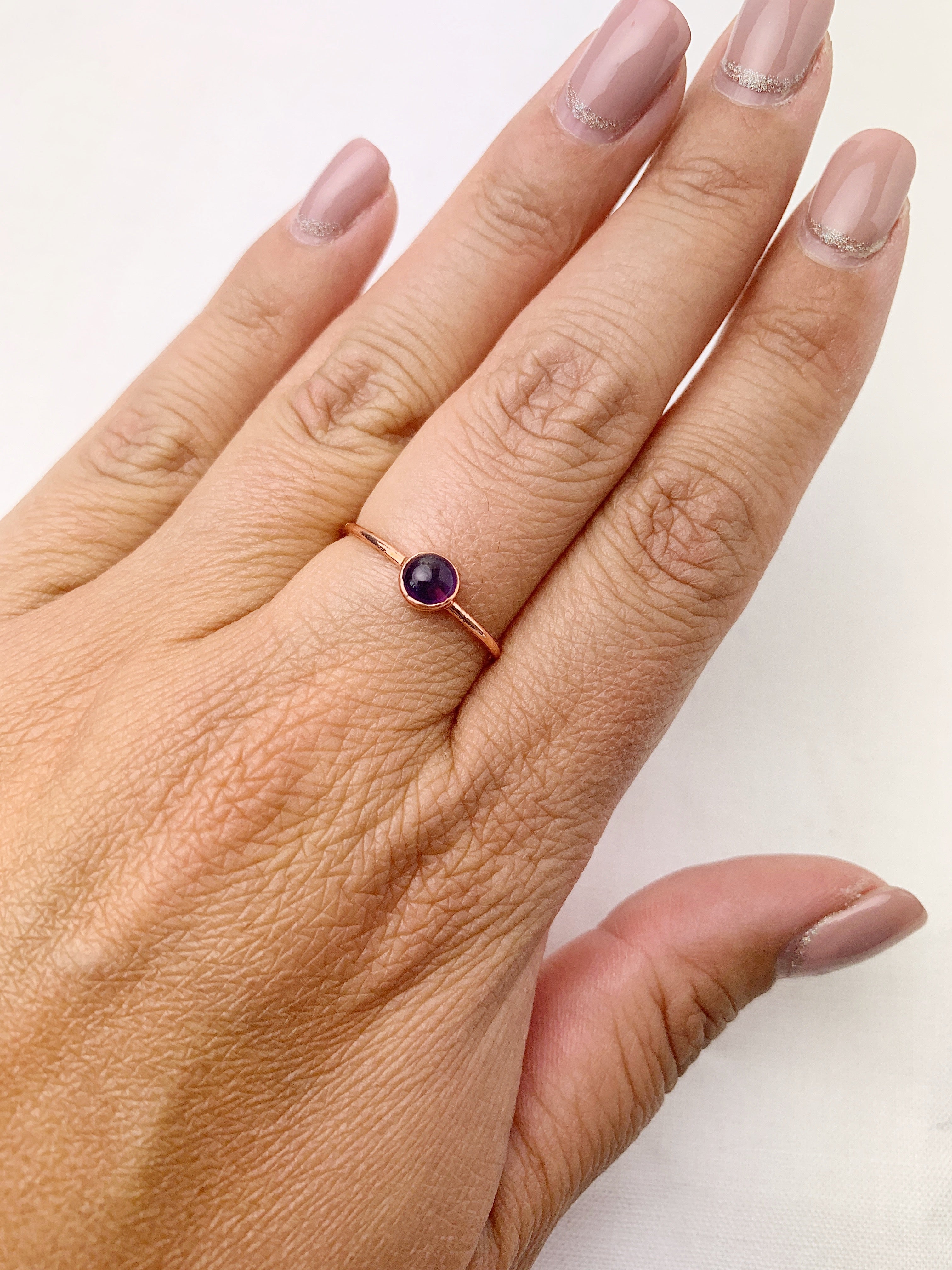 Round Amethyst Ring