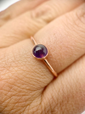 Round Amethyst Ring