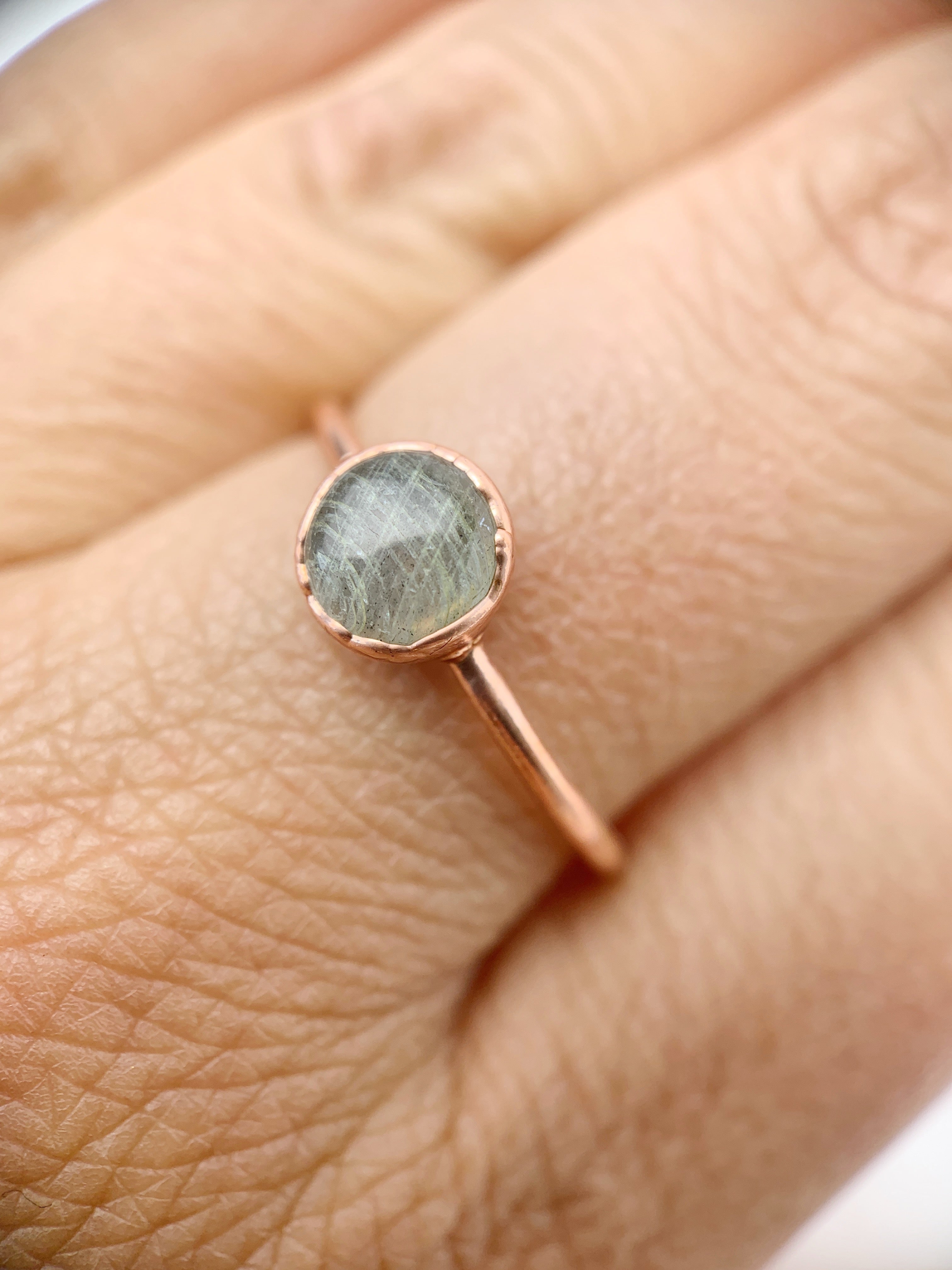 Round Labradorite Ring