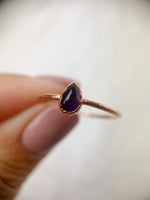 Pear Amethyst Ring